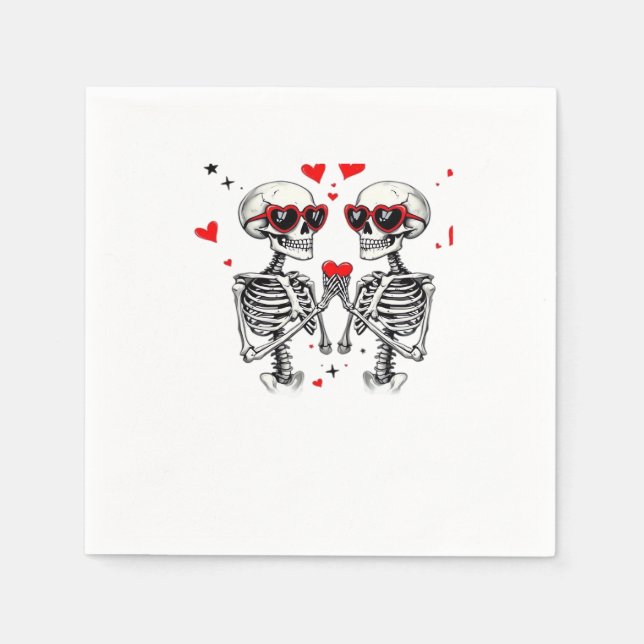 Skeleton Heart Hands For Trending Napkin (Front)