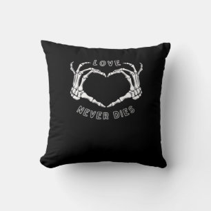 Skeleton Heart Hands Funny & Classic Cushion