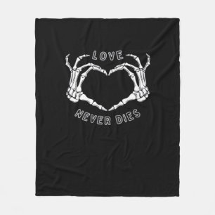 Skeleton Heart Hands Funny & Classic Fleece Blanket