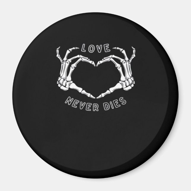 Skeleton Heart Hands Funny & Classic Magnet (Front)