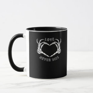 Skeleton Heart Hands Funny & Classic Mug