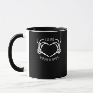 Skeleton Heart Hands Funny & Classic Mug
