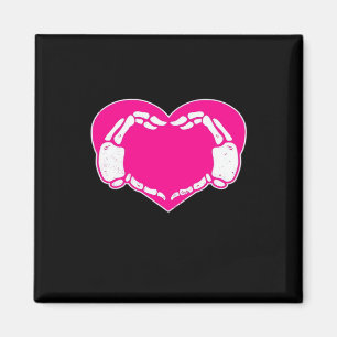 Skeleton Heart Hands Gothic Classic Look Magnet