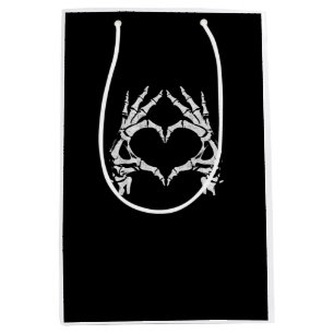 Skeleton Heart Hands - Halloween - Skeleton Hands  Medium Gift Bag