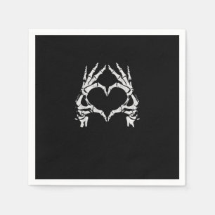 Skeleton Heart Hands - Halloween - Skeleton Hands Napkin