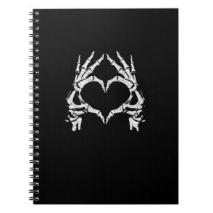 Skeleton Heart Hands - Halloween - Skeleton Hands  Notebook