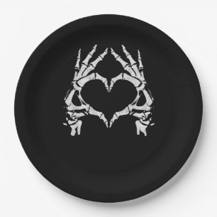 Skeleton Heart Hands - Halloween - Skeleton Hands  Paper Plate