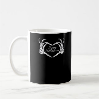 Skeleton Heart Hands, Happy Halloween Skeleton, Ha Coffee Mug