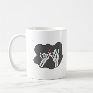 Skeleton Heart Hands Promise Coffee Mug