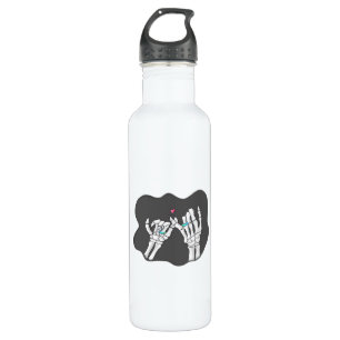 Skeleton Heart Hands Promise Symbolic Feeling 710 Ml Water Bottle
