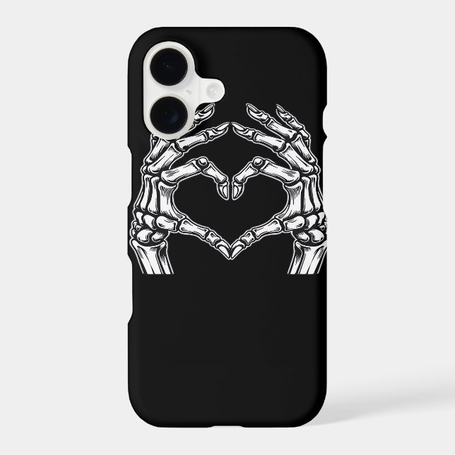 Skeleton Heart Hands Sign Halloween Costume Basic  (Back)
