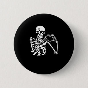 Skeleton Heart Hands Sign Halloween Costume Retro  6 Cm Round Badge