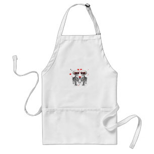 Skeleton Heart Hands Trending Modern Aesthetic Standard Apron
