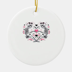 Skeleton Heart Hands Viral Trendy Vibe Ceramic Tree Decoration