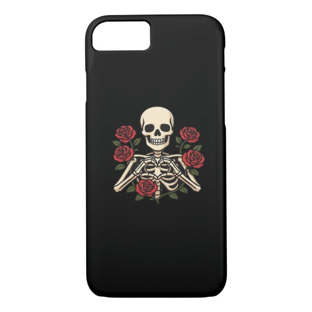 Skeleton Heart Hands With Red Roses – Romantic Got Case-Mate iPhone Case (Back)