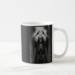 Skeleton Heart Hands Y Face Horror Ster Halloween Coffee Mug