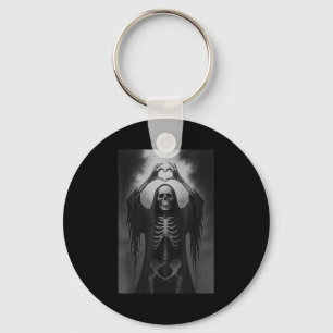 Skeleton Heart Hands Y Face Horror Ster Halloween Key Ring