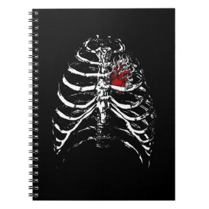 Skeleton Heart Rib Cage X-Ray Adult Kids Funny Hal Notebook
