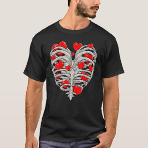 Skeleton Heart Rib Cage X Ray Adult Kids Valentin T-Shirt