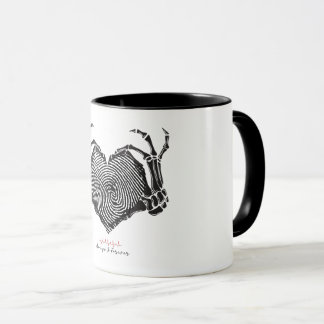 Skeleton Heart Sign Mug