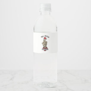Skeleton Heart Till Death Do Us Part Water Bottle Label