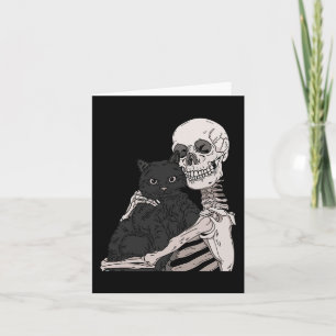 Skeleton Holding A Cat Lazy Halloween Costume Sku Card