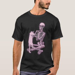 Skeleton Holding A Cat  Skeleton & Cat  Cat Ideas T-Shirt