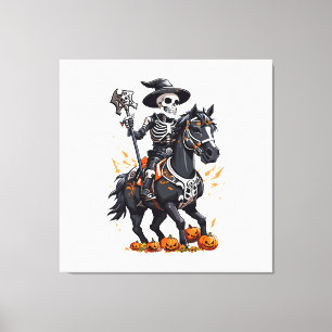 Skeleton Horse Rider Canvas Print