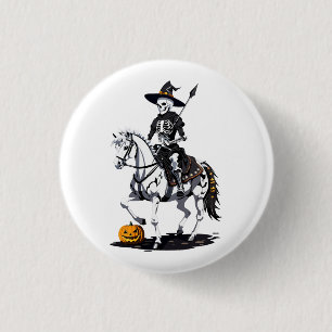 Skeleton Horse Rider - Halloween Skeleton 3 Cm Round Badge