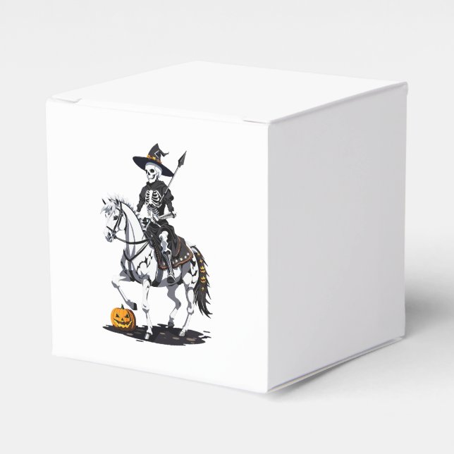Skeleton Horse Rider - Halloween Skeleton Favour Box (Front Side)