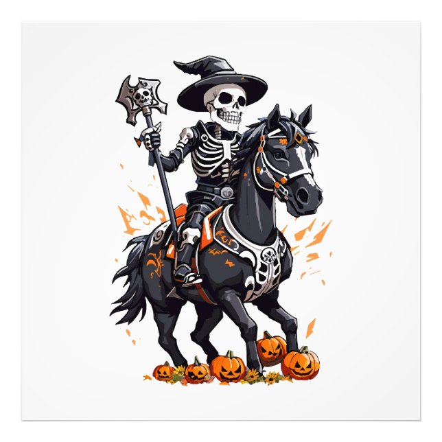 Skeleton Horse Rider Photo Print (Front)
