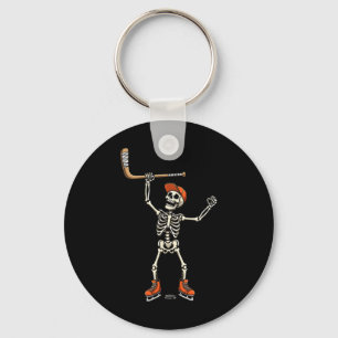 Skeleton Ice Hockey Costume Funny Halloween For Bo Key Ring