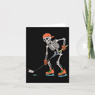 Skeleton Ice Hockey Halloween Costume Men Boys Kid Card