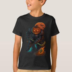 Skeleton Ice Hockey Halloween Sport Costume Men Bo T-Shirt