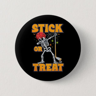 Skeleton Ice Hockey Player Halloween Costume Boys 6 Cm Round Badge