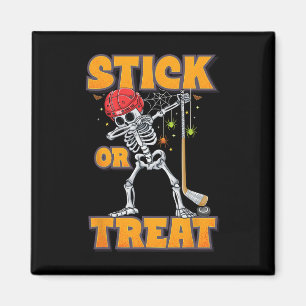 Skeleton Ice Hockey Player Halloween Costume Boys Magnet