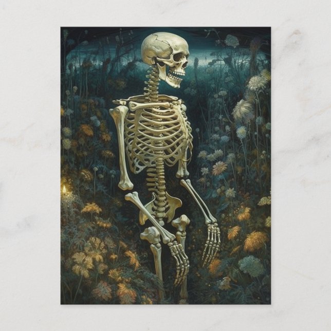 Skeleton in a Night Garden  Postcard (Front)