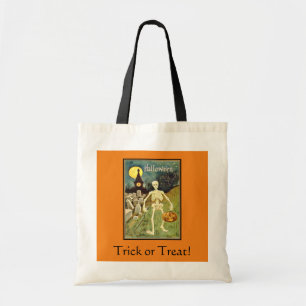 Skeleton in Graveyard Trick or Treat Bag