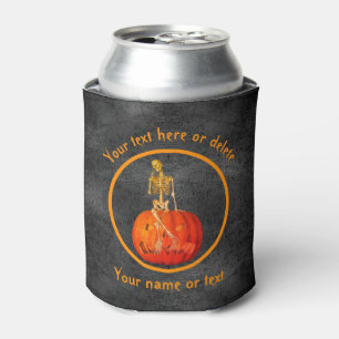 Skeleton Jack- O'-Lantern Personalised  Can Cooler