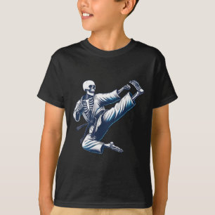 Skeleton Karate Kick Martial Arts Kickboxing Mma F T-Shirt