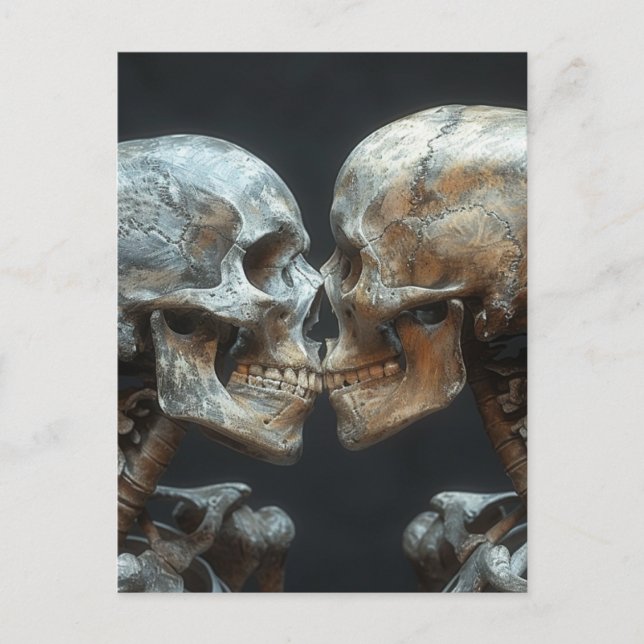 Skeleton Kiss Postcard (Front)