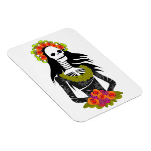 SKELETON LADY MAGNET