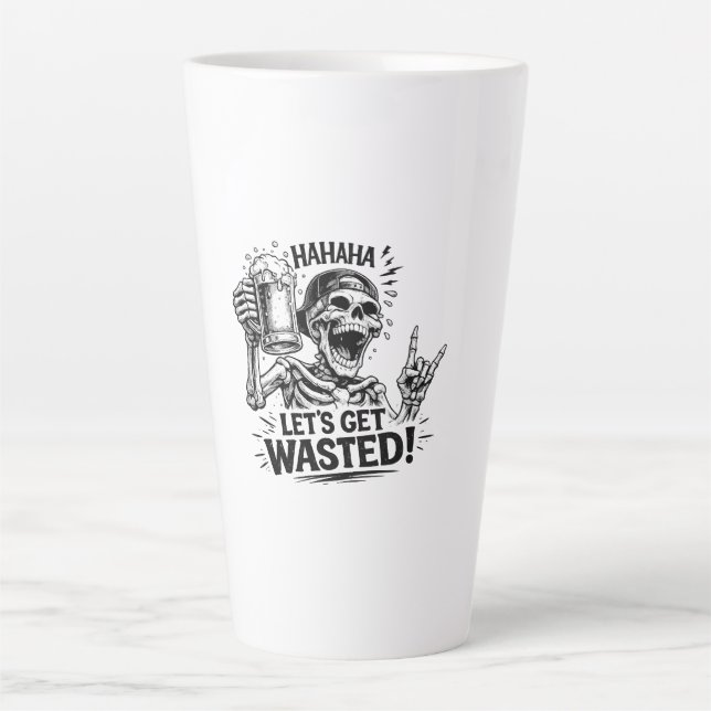Skeleton: Let’s Get Wasted Latte Mug (Front)