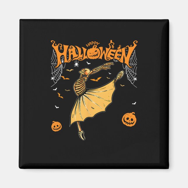 Skeleton Llerinas Llet Dance Cute Halloween Costum Magnet (Front)