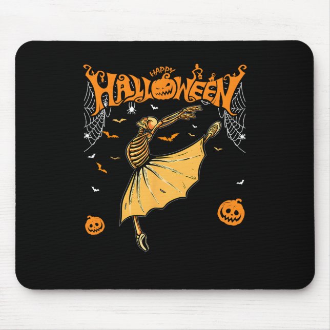 Skeleton Llerinas Llet Dance Cute Halloween Costum Mouse Pad (Front)