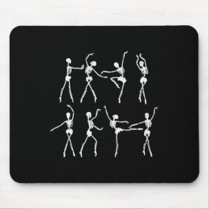 Skeleton Llerinas Llet Dance Cute Halloween Costum Mouse Pad