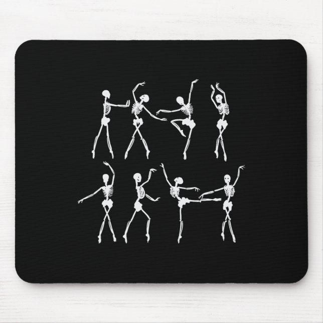 Skeleton Llerinas Llet Dance Cute Halloween Costum Mouse Pad (Front)