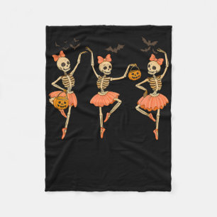 Skeleton Llet Positions Fleece Blanket