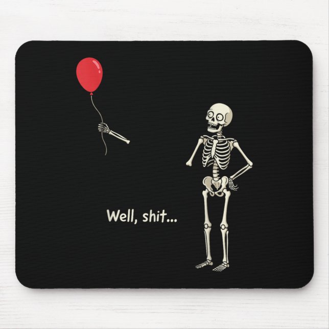 Skeleton Lost Balloon Stuff Skeleton Funny Mouse Pad (Front)