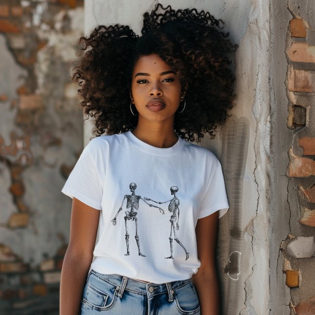 Skeleton Love Funny Vintage Anatomy Illustration T-Shirt (Creator Uploaded)